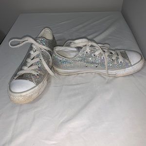 Converse Chuck Taylor All Star Low Silver Glitter